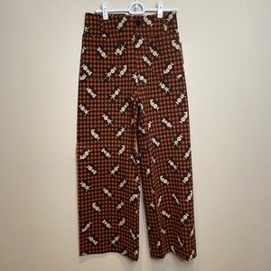 NWT Maeve The Colette Ponte Cropped Pant, Chess Pieces, Size 27